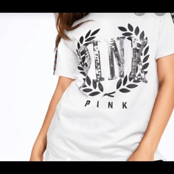 (Sold)Pink Campus Tee - Picture 2 of 4